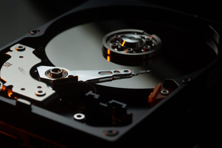 A hard disc drive, which uses an instrument bearing.