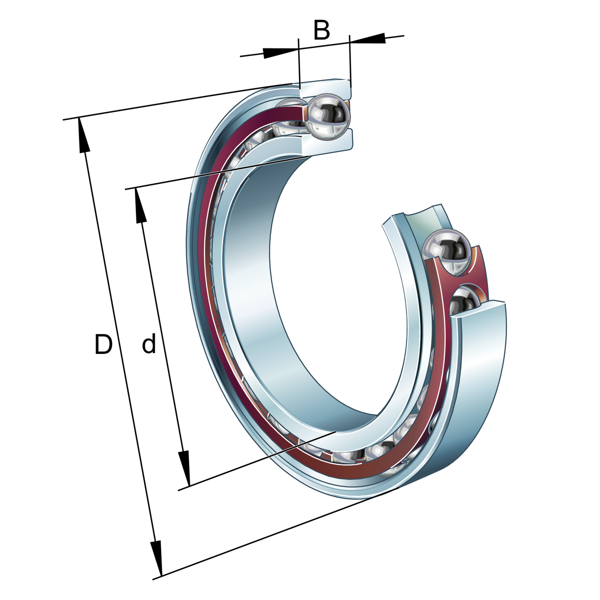 Extra light steel 100 series bearing