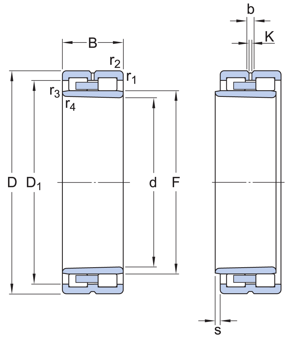 Tapered double row NN49 series bearing