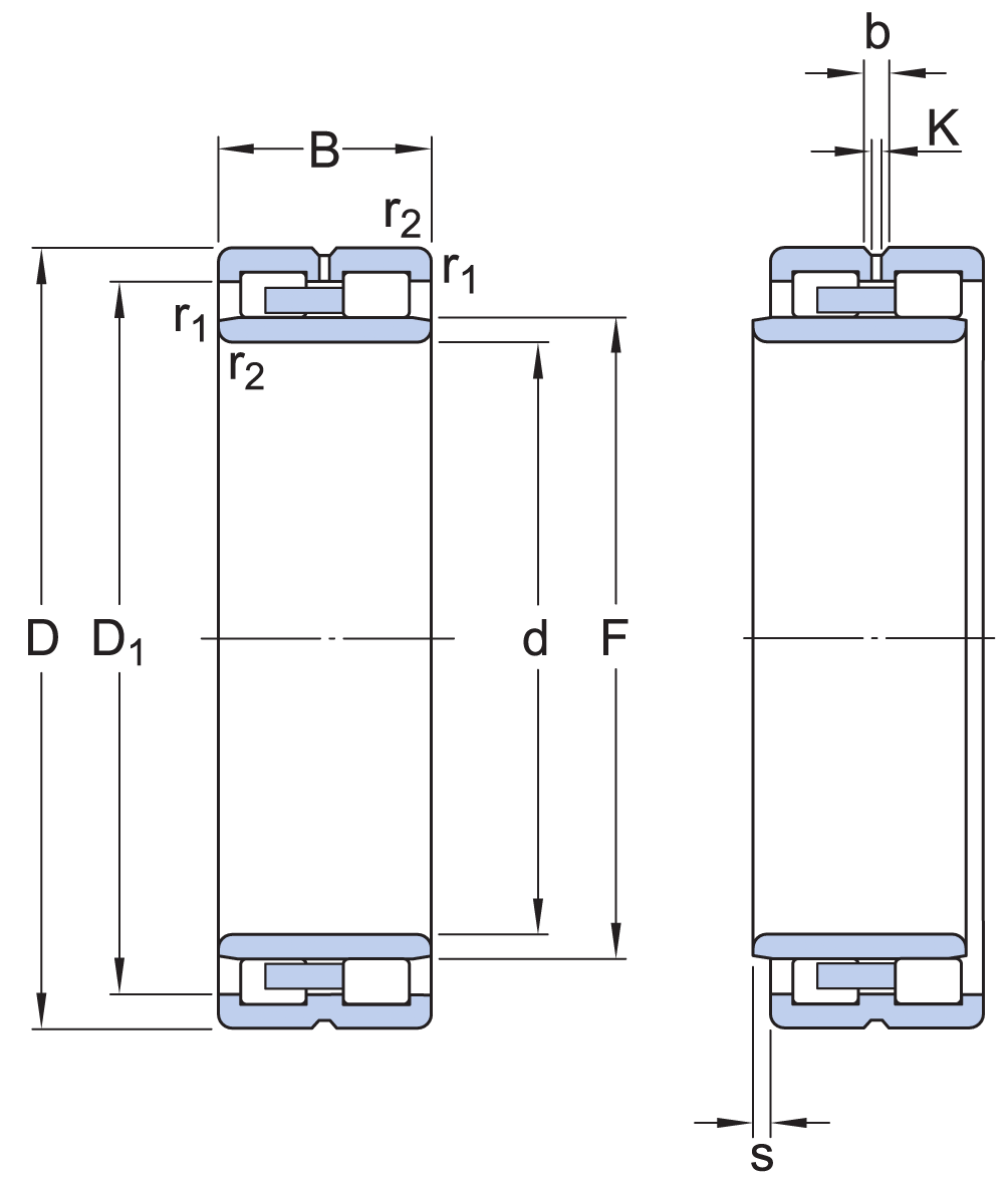 Double row roller bearing