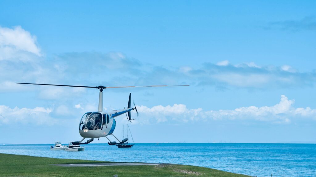 VTOL aircraft like this helicopter use bearings in the rotors and anywhere else there's rotation.