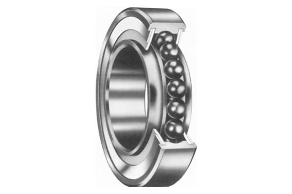 Single row cylindrical roller bearing on a white background.